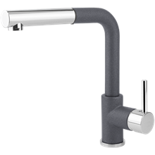 BDG4527dg Sink granite tap with shower hose granite DARK GREY