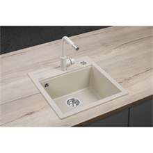 DG00C50be Granite sink without draining board Cubis BEIGE