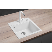 DG00C50wh Granite sink without draining board Cubis WHITE