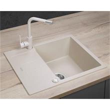 DG05C45be Granite sink with draining board Cubis BEIGE