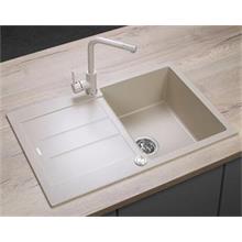 DG10C45be Granite sink with draining board Cubis BEIGE