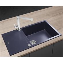 DG10L60dg Granite sink with draining board Linea DARK GREY