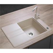 DG10N50be Granite sink with draining board Nobles BEIGE
