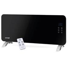 KS4010 Glass convector with wall mounting kit and the remote control black