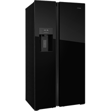 LA7691bc American fridge with ice maker BLACK