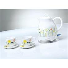 RK-0030 Ceramic water kettle 1,2 l with two cups and saucers