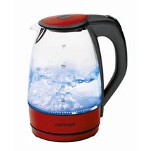 RK4030re Glass water kettle red 1,7 l