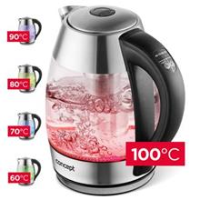 RK4066 Glass water kettle with a tea filter and temperature setting 1,8 l