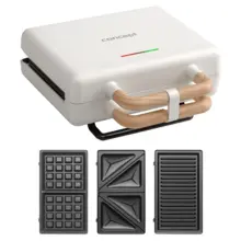 SV3090 Sandwich maker with exchange plates 3in1 800 W white
