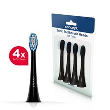 ZK0007 Toothbrush head, Soft Clean, black, 4 pcs
