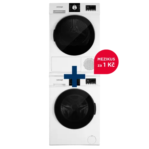 Zvýhodněný set - pračka pp6508i + sušička sp6508i + mezikus ms6500